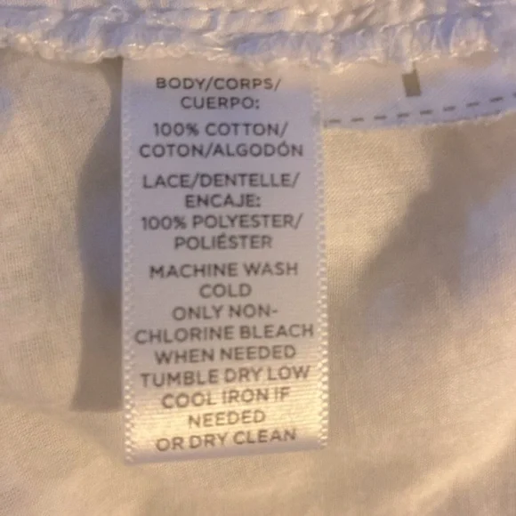 LOFT Top, Crochet, Lace, Cotton, Neutral, Sz M, Petite, MP, Feminine, Romantic - Picture 4 of 9